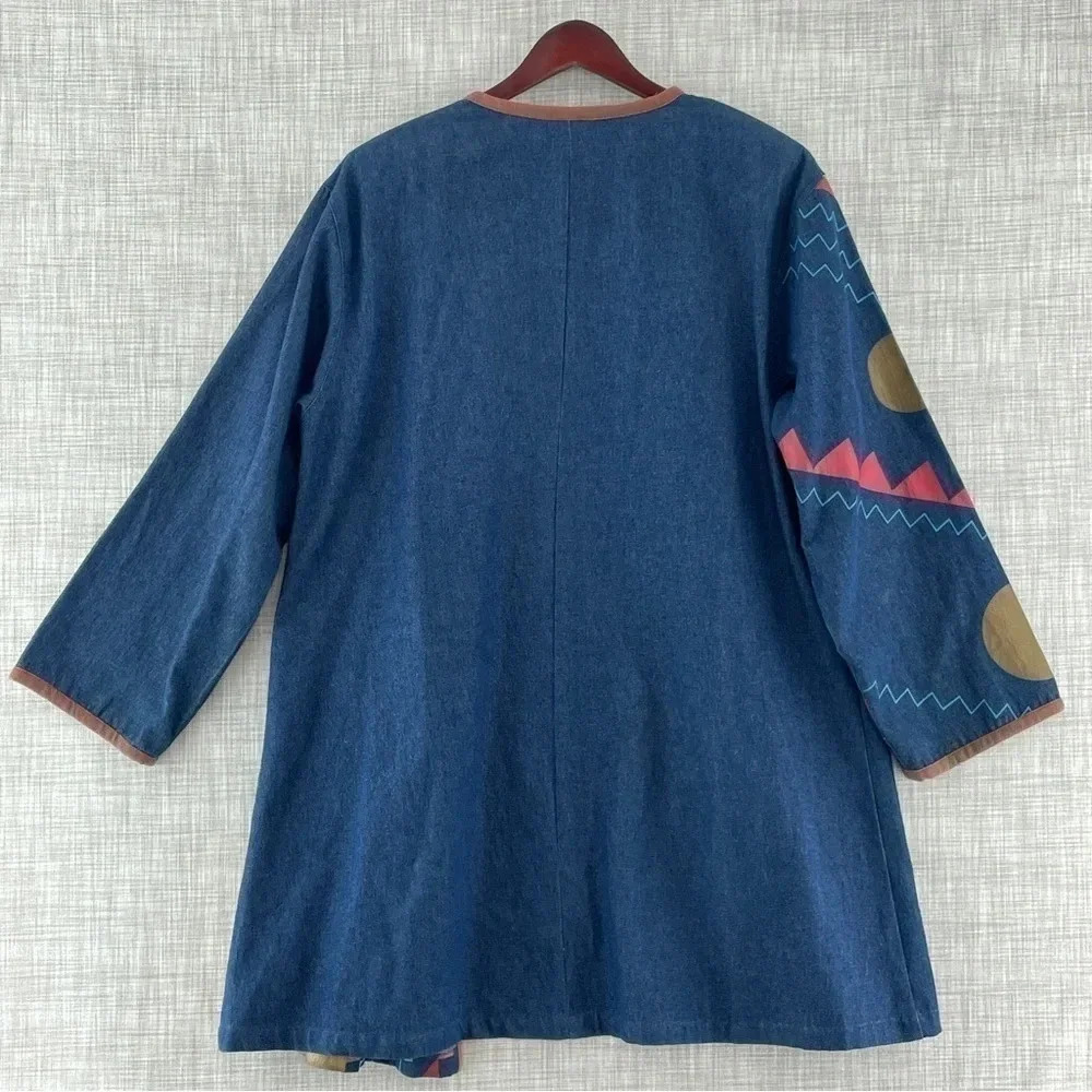 Vintage Mocato Aftrican open front Jacket Size Large 9157 - Picture 2 of 11